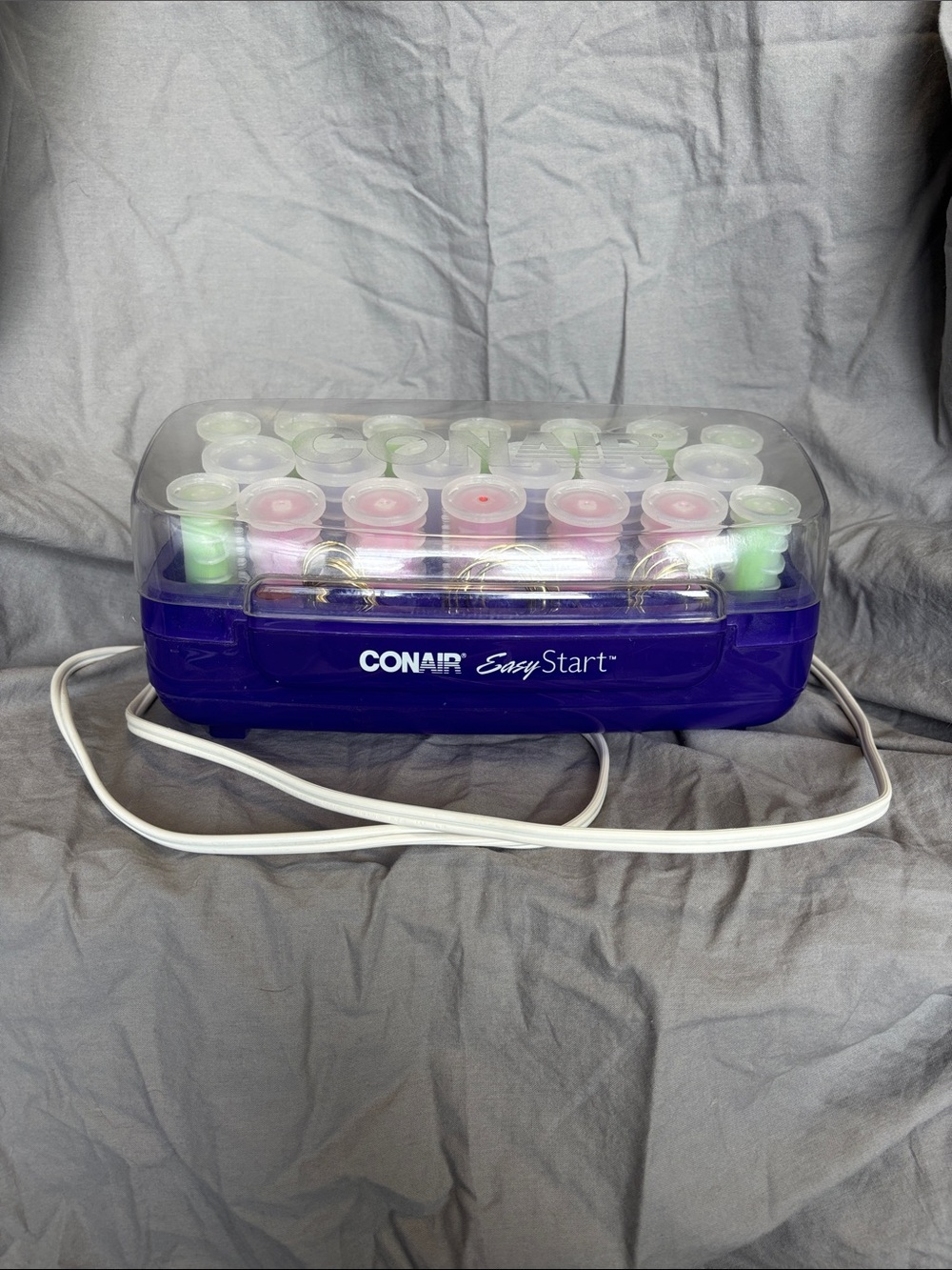 Conair EasyStart Heated Hair Rollers in Purple with Pastel Rollers